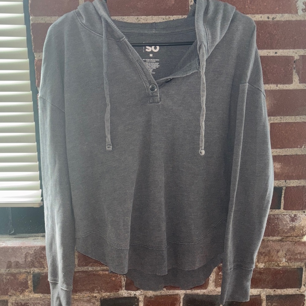 SO Charcoal Hooded Pullover